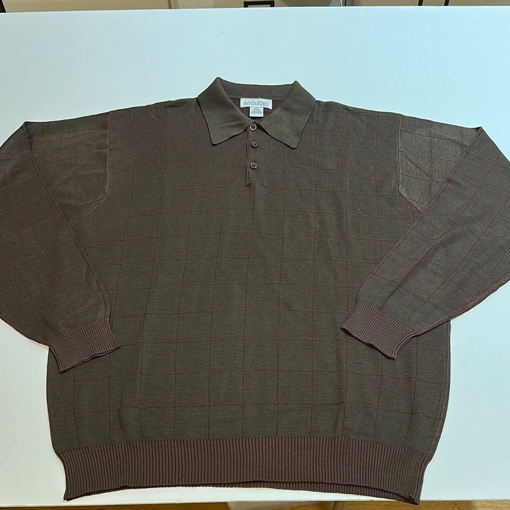 Bare Anthology Classic Brown Polo Sweater